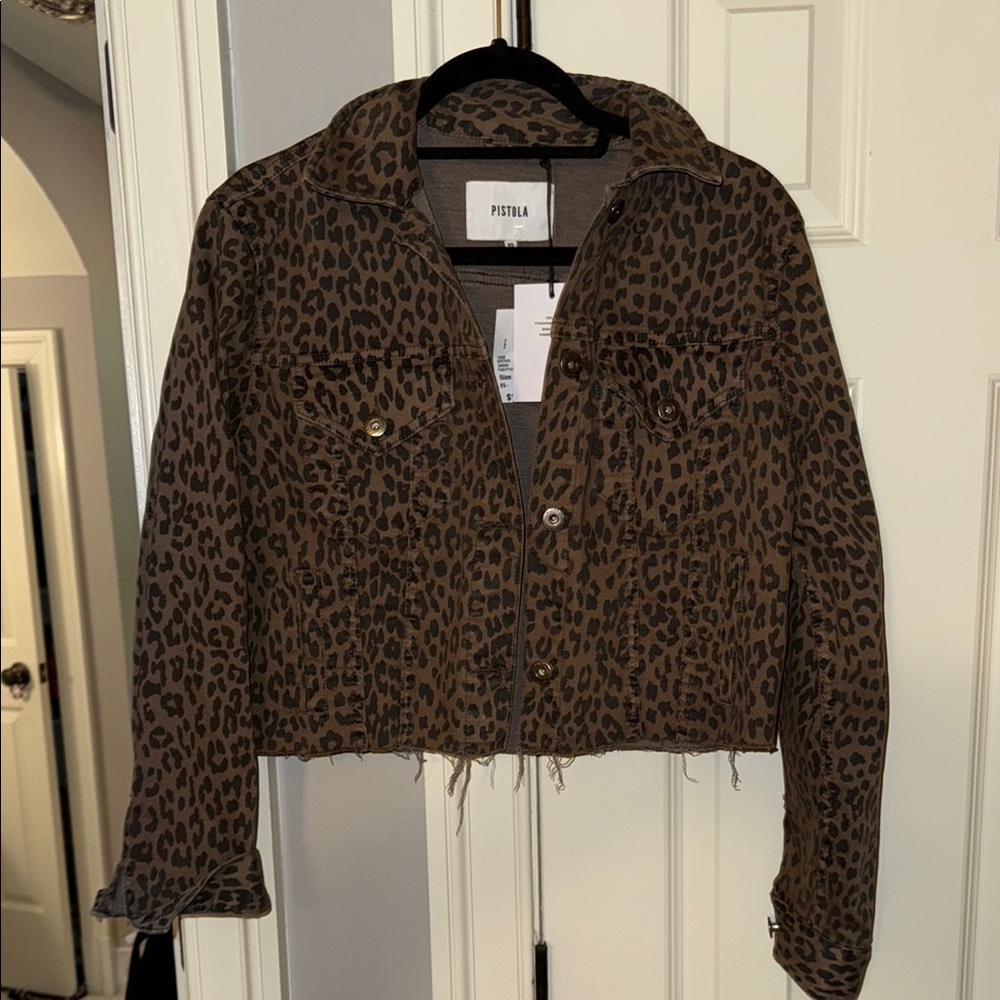 Pistola Brown Leopard Print Women's Jacket